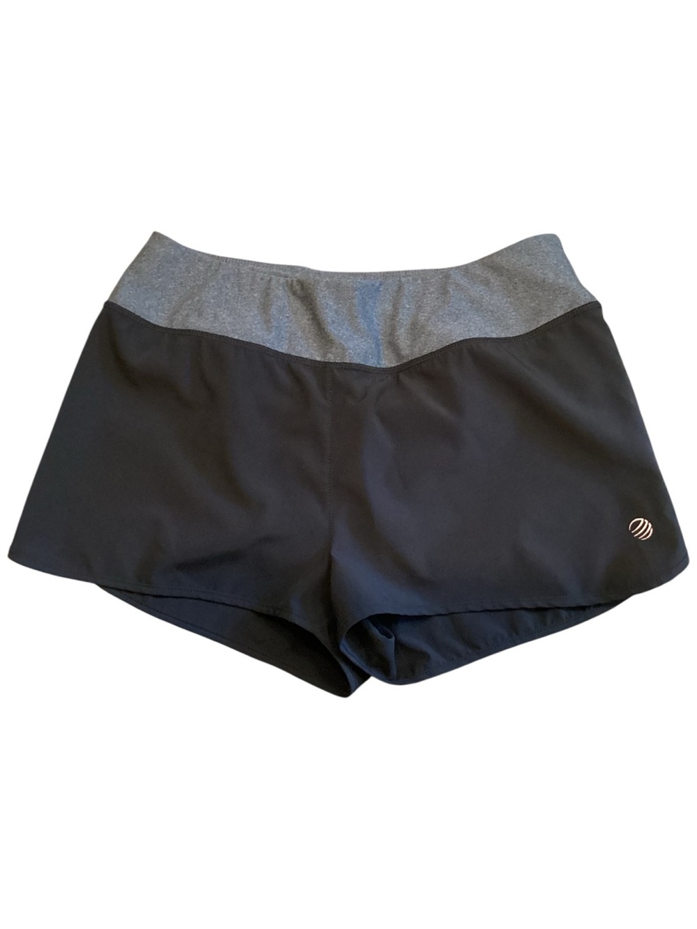 MPG Black Running Shorts Gray Waistband Lined Athletic Size Small‎